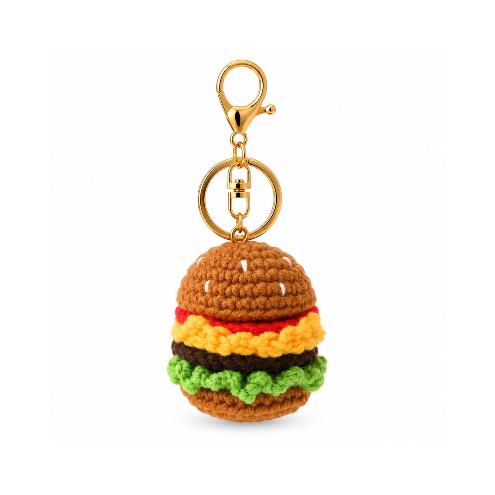 Crochet Keychain - BURGER